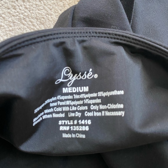 Lysse Black Leggings with Velvet Edge - Picture 3 of 3